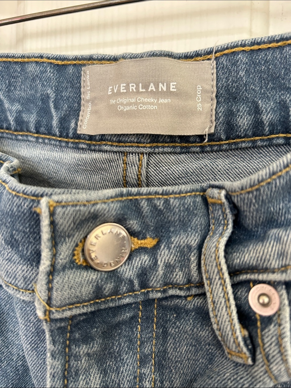 Everlane The Original Cheeky Jean Crop Organic Cotton Size 25 Blue - Picture 2 of 10